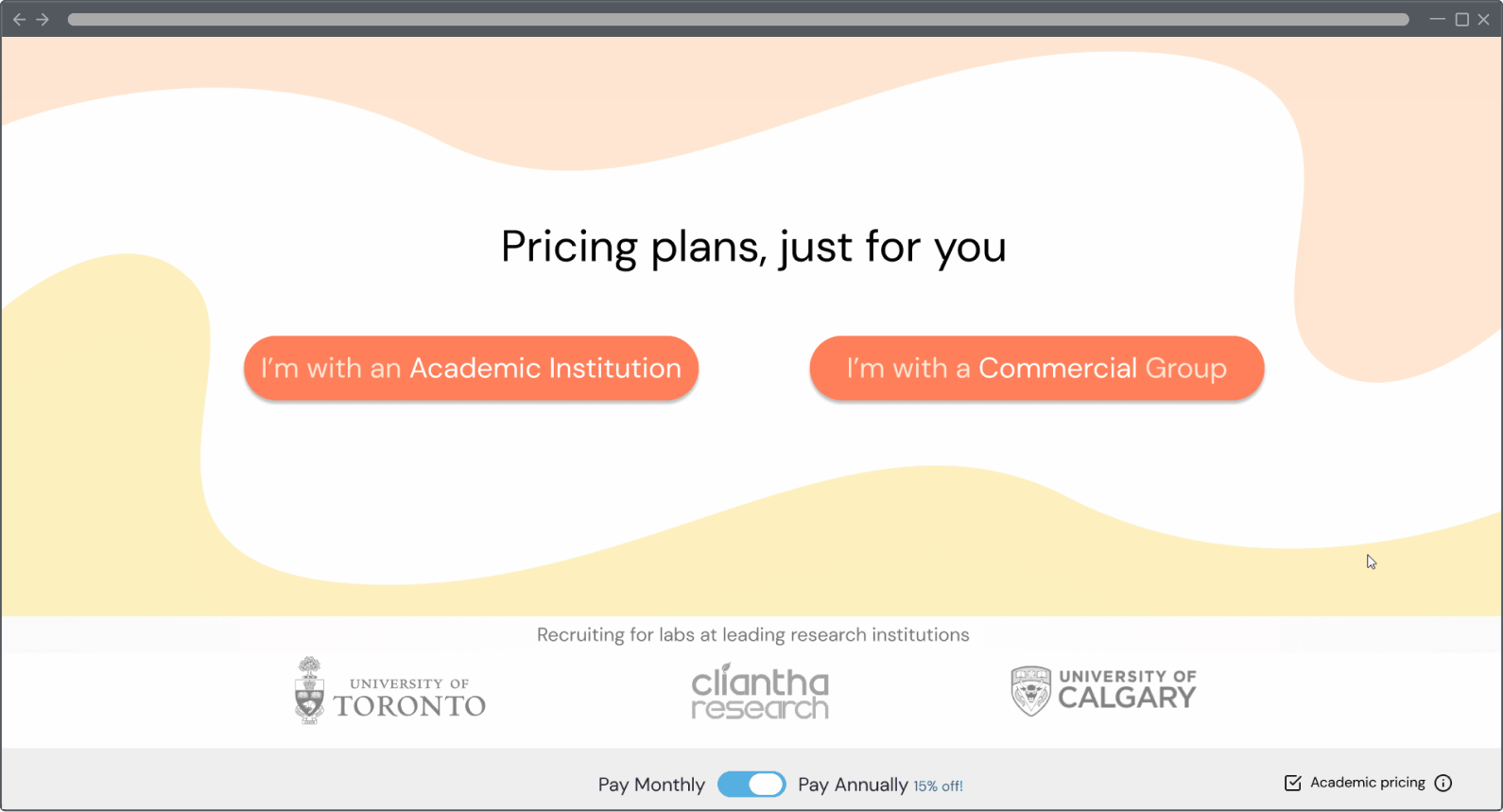Pricing page preview